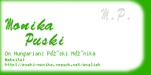 monika puski business card